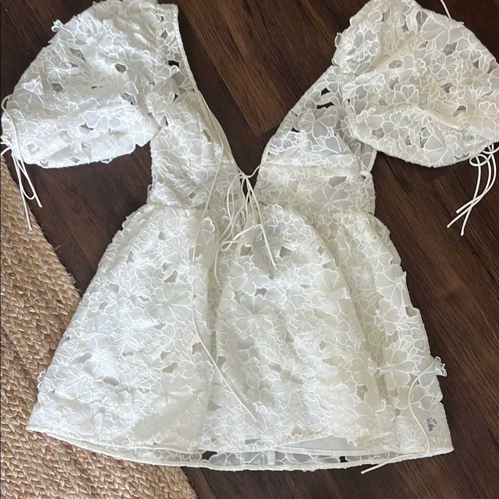 Elegant White Lace Kids Dress